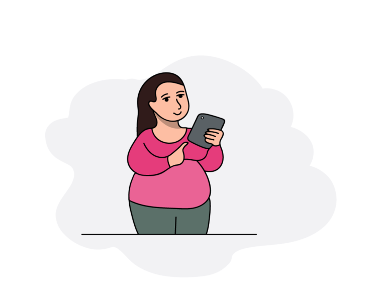 Woman using a digital tablet