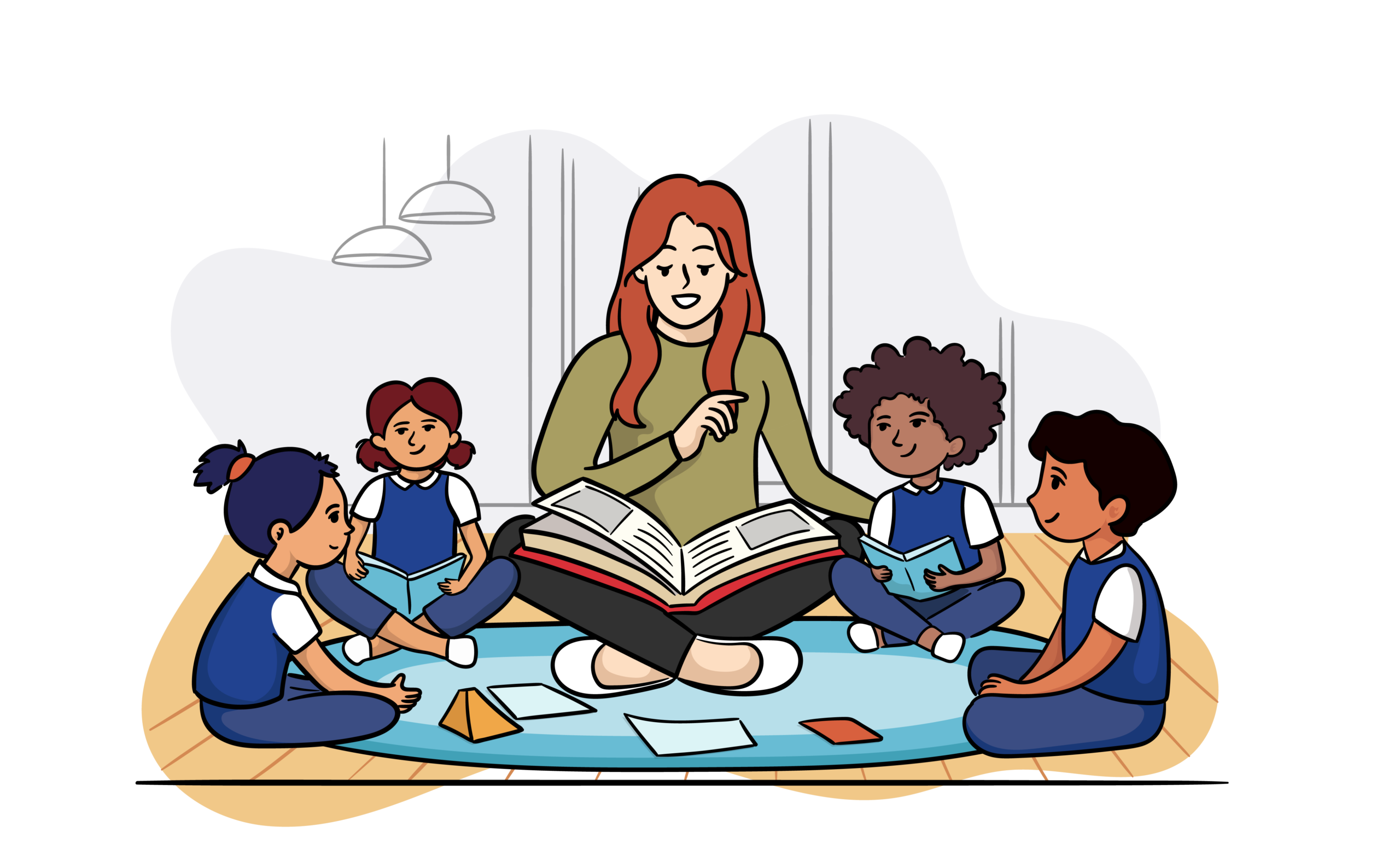  Early Years Classroom Children On A Mat