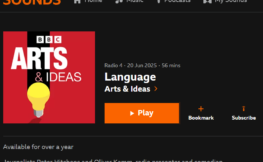 BBC Free Thinking language programme page screenshot