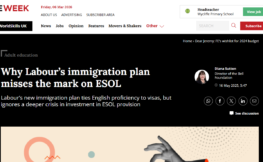 FE Week ESOL op ed screenshot