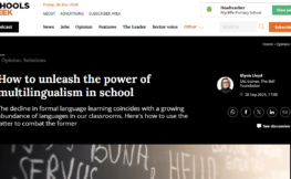 Screenshot of article by one of our trainers in Schools Week