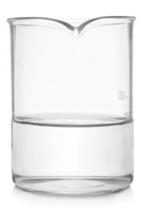 Beaker with water in