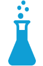 Icon of bubbling beaker.